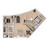 2 Bedrooms E and 2 Bathrooms Floor Plans 2 Bedrooms E and 2 Bathrooms Floor Plans at The Mark at Dulles Station, Herndon, VA
